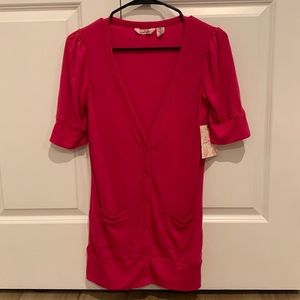 Derek Heart Pink Cardigan - size medium - NWT